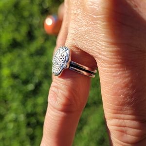 Intricate Silver Skull Ring